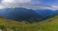 Panorama of Tatra Mountains from Poland Royalty Free Stock Photo