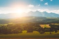 Panorama of Tatra Mountains in summer time Royalty Free Stock Photo