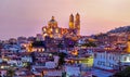 Panorama of Taxco city at sunset, Mexico Royalty Free Stock Photo