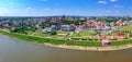 Panorama of Tczew city over Wisla river in Poland