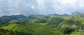 Panorama of tea plantations Royalty Free Stock Photo