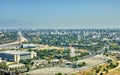 Panorama Tel Aviv overlooking the District of Tel Aviv business center and the highway Royalty Free Stock Photo