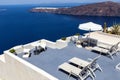 Panorama terrace above Santorini caldera Royalty Free Stock Photo