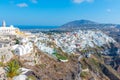 Panorama of Thira/Fira, Santorini, Greece Royalty Free Stock Photo