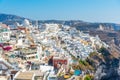 Panorama of Thira/Fira, Santorini, Greece Royalty Free Stock Photo