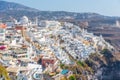 Panorama of Thira/Fira, Santorini, Greece Royalty Free Stock Photo