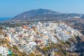 Panorama of Thira/Fira, Santorini, Greece Royalty Free Stock Photo