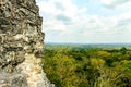 Panorama of Tikal National Park. Adeventure in mayan jungle