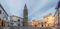 Panorama of Titov Trg square in Koper, Sloven Royalty Free Stock Photo