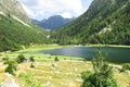 Panorama to Aiguestortes National Park, Catalan Pyrenees, Spain Royalty Free Stock Photo