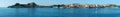 Panorama to the Corfu island in Greece Royalty Free Stock Photo