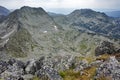 Panorama to Momin Dvor Peak from Dzhangal Peak, Pirin mountain Royalty Free Stock Photo