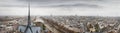 Panorama to Seine, Ile de la Cite and Latin Quarter Royalty Free Stock Photo