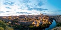 Panorama toledo dusk Royalty Free Stock Photo