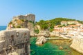 panorama of on top of Dubrovnik city of Croatia Royalty Free Stock Photo
