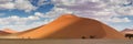 Panorama Top of Dune 45 at Sossusvlei Royalty Free Stock Photo
