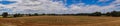 Panorama on top of levee next to Sacramento river Royalty Free Stock Photo