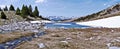 Panorama from top of Madriu-Perafita-Claror Valley in spring