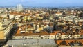 Panorama top view of the centre city of Porto