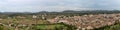 Panorama Top view of the small town Royalty Free Stock Photo