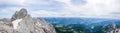 Panorama of the tops of the Austrian mountains. Royalty Free Stock Photo