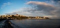 Panorama of Torquay in the sunset time Royalty Free Stock Photo