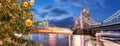 Panorama with Tower Bridge during Christmas time in London, UK Royalty Free Stock Photo