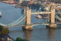 Panorama of Tower Bridge in London - river Thames Royalty Free Stock Photo