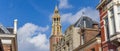 Panorama of the tower of the historic Der Aa church in Groningen