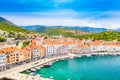 Panorama of the town of Senj in Primorje in Croatia