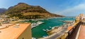 A panorama of the traditional fishing harbour of Castellammare del Golfo, Sicily