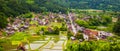 Panorama Traditional and Historical Japanese village Shirakawago in Gifu Prefecture Japan, Gokayama has been inscribed