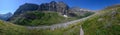 Panorama of Trail Leading Up to Siyeh Pass