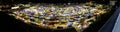 Panorama of Train Market Ratchada bangkok thailand. Night Market