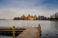 Panorama of Trakai Castle from the pier, Lithuania