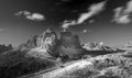 Panorama of Tre Cime Di Lavaredo, Italy Alps