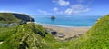 Panorama of Trebarwith Strand