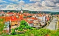 Panorama of Trebic, a UNESCO world heritage site in Czech Republic