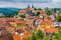 Panorama of Trebic, a UNESCO world heritage site in Czech Republic