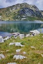 Panorama of The Trefoil lake, Rila Mountain, The Seven Rila Lakes