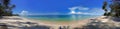 Panorama of the tropical beach Royalty Free Stock Photo