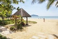 Panorama of the tropical beach of Hainan Island Royalty Free Stock Photo