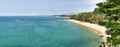 Panorama of tropical beach - Thailand, Phuket Royalty Free Stock Photo