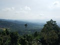 Panorama of a tropical mountain valley with jungle Royalty Free Stock Photo