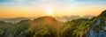 Panorama of tropicall landscape at sunset Royalty Free Stock Photo