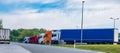 Panorama Truck on motorway rest area Royalty Free Stock Photo