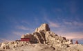 Panorama of Tsaparang in Guge Kingdom, Tibet Royalty Free Stock Photo