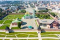 Panorama of Tula city and Upa River Embankment, Kazanskaya Embankment and a park in the historical part of Tula near the Royalty Free Stock Photo