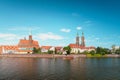 Panorama of Tumski Island in Wroclaw