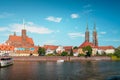 Panorama of Tumski Island in Wroclaw